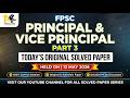 FPSC Principal & Vice Principal Paper 2026 | Complete Solved Paper | Part 3 Final MCQs 12 May 2026