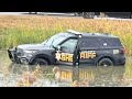 Dashcam: Deputy Crashes Into Pond While Responding To 911 Call.