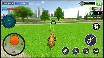 Deer Robot Car Games: Robot Transforming Games - Android Gameplay