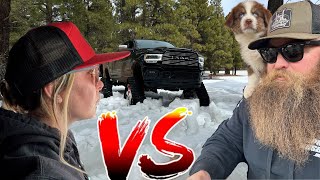 I Destroyed My Wife’s New 2022 RAM Mega Cab With Snow TRACKS!