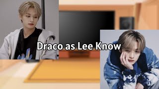 Characters Harry Potter react to Draco Malfoy as Lee Know (AU DESCRIPTION!)