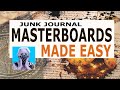 How to Make a Mistake-Proof Masterboard for Junk Journals | Easy Collage Technique by DIY Artist