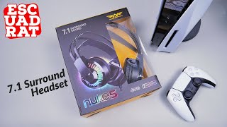 Headset Gaming Armaggeddon Nuke 5 Surrond Sound 7.1 Headphone - Powerful Bass - 40mm Large Driver - High Sensitive Microphone