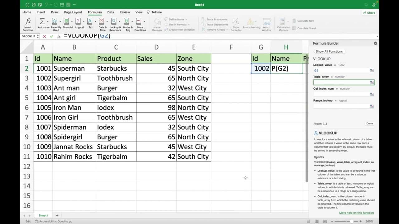 How to do Vlookup Formula horizontal English YouTube
