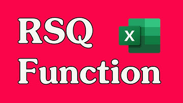 How to Use the RSQ Function in Excel