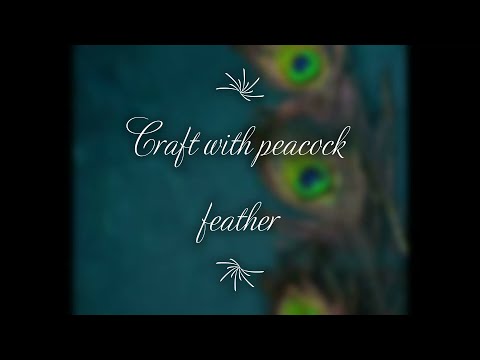 Peacock feather craft, easy paper craft, paper feathers diy, Janmasht