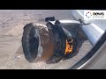 Dramatic video shows United Airlines engine burst into flames over Denver