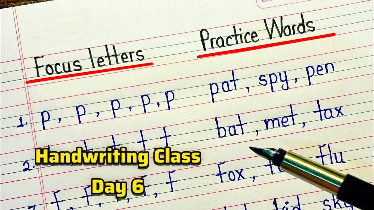 Handwriting Class Day 6 | Improve your handwriting | Handwriting class | Free writing class