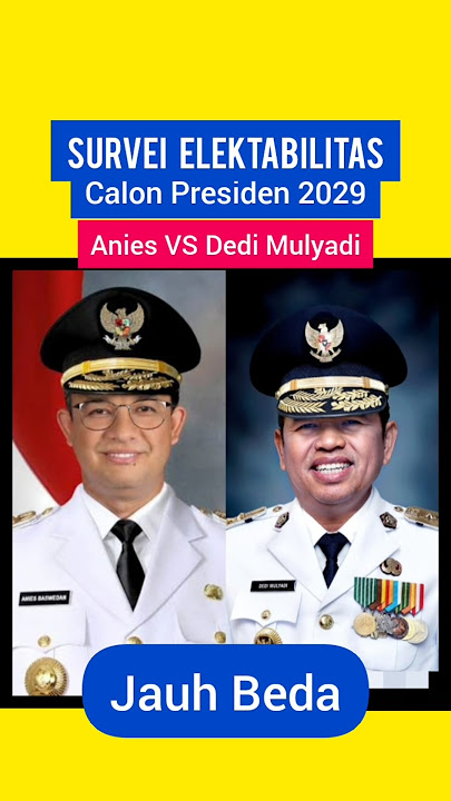 Survei Elektabilitas Calon Presiden 2029, Anies Baswedan VS Dedi Mulyadi KDM, jauh beda.