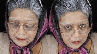 Old Age (Old Lady) Halloween Makeup Tutorial / Nishi V