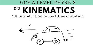 GCE A Level Physics | Introduction to Rectilinear Motion (Kinematics Chapter)