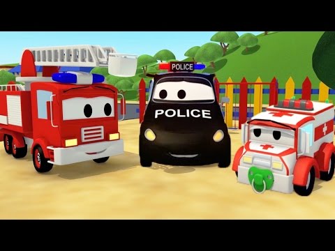 Devriye Aracı itfaiye kamyonu ve polis arabası ve Baloncuklu Kayboluş | çocuklar için çizgi film