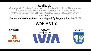 Obwodnica Łowicza w ciągu dróg krajowych nr 14, 70 i 92 - Wariant 3