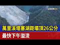 萬里溪堰塞湖距壩頂26公分 最快下午溢流