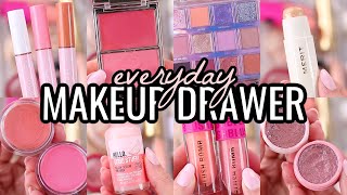 everyday makeup drawer spring 2023 all of the makeup im currently using