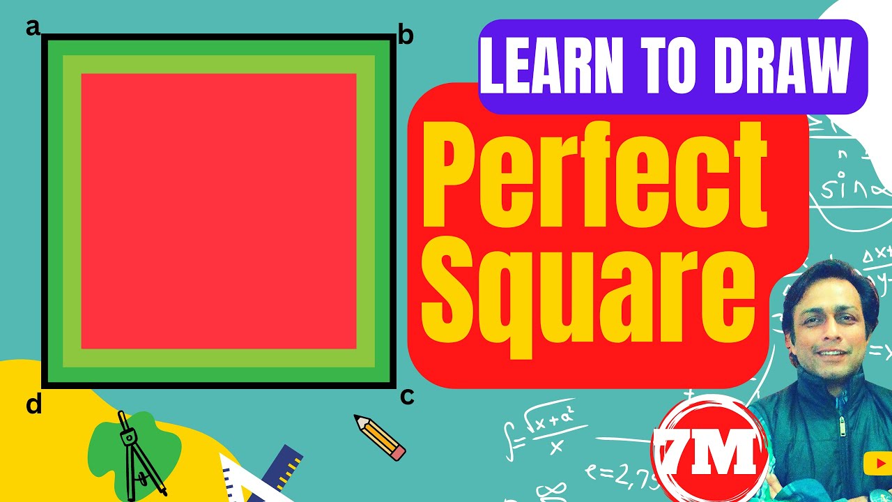 How to draw a square with compass Draw a square step by step YouTube
