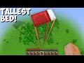 Never SLEEP in this CURSED TALLEST BED in Minecraft ! BIGGEST BED !