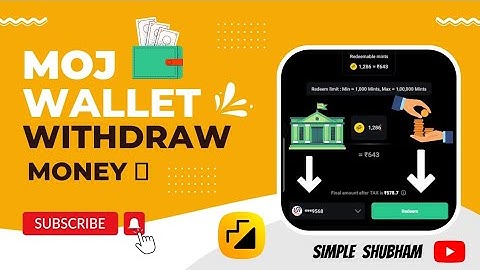 How To Withdraw Money From Moj Wallet | @mojforcreators6752 | Simple Shubham  | Moj App Tutorial