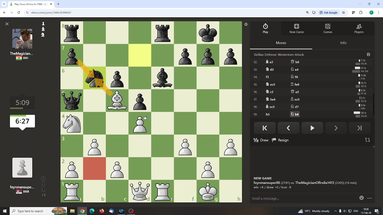 Sicilijanka 3.b3. Vesterinenov napad.