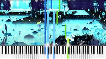 Undertale // Quiet Water | LyricWulf Piano Tutorial on Synthesia // OST 33