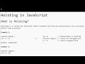 Hoisting in JavaScript - Day 12