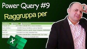 EM160 Power Query di Excel #9  RAGGRUPPA PER (1/2) con List.Distinct Text.Combine, T.Pivot e Formule