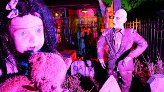 Spooky Home Haunt At Night | Oakton Memorial Gardens