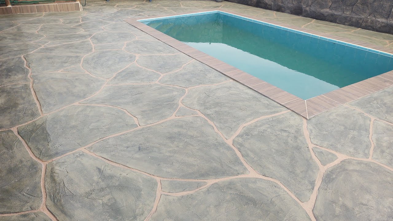 Régis Vieira - Efeito Pedra no Piso em Volta da Piscina, Feito com Argamassa.💥