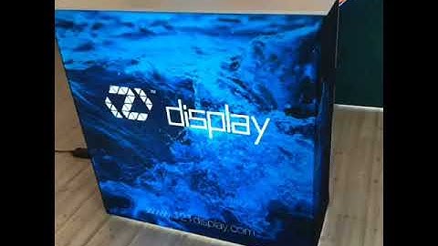 Portable Backlit Pop Up Counter Trade Show Podium