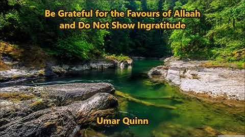 Be Grateful for the Favours of Allaah by Umar Quinn