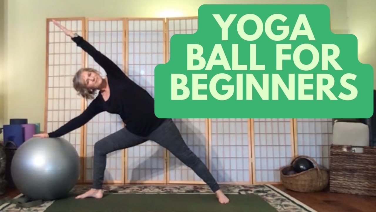 10 Minute Yoga Ball Stretches for Beginners |The Most FUN Way to Improve Flexibility| Vicki@yoga4man