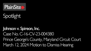 Johnson v. Spireon, Inc. et al Motion To Dismiss Hearing: March 12, 2024