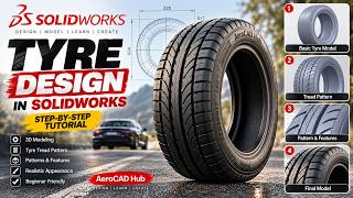 How to Design a Tyre in SolidWorks | Step-by-Step 3D Modeling Tutorial