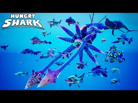 COMPARING ALL MARINE CREATURES IN HUNGRY SHARK EVOLUTION AND WORLD: YOU WON'T BELIEVE THE BIGGEST...