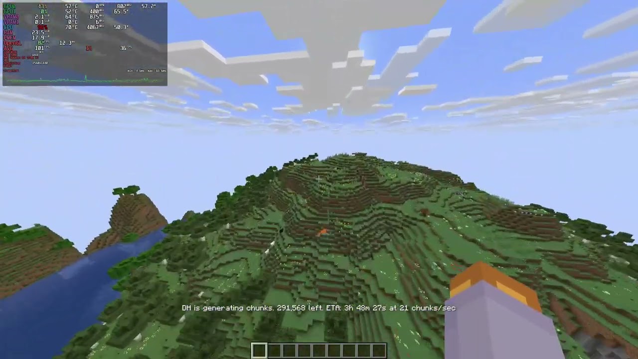 GPU Accelerated Chunk Generation on Linux - C2ME + Distant Horizons