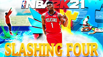 ZION SLASHING FOUR BUILD BREAKS ANKLES, CONTACT DUNKS AND SHOOTS LIGHTS OUT ON NBA 2K21 CURRENT GEN