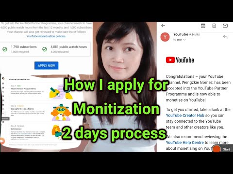 How to apply YOUTUBE MONITIZATION (step by step) 2 days process