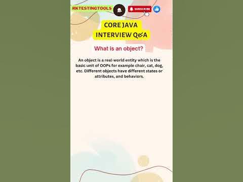 Core Java | Interview Q&A | What is an Object? - YouTube