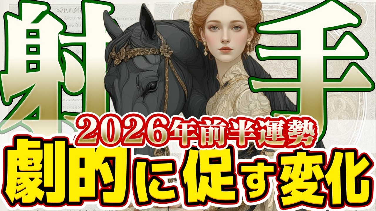 【いて座2026年前半】節分からが本番！土星・海王星のリスタート期に合わせ、身軽になったあなたに訪れる幸運【癒しの眠れる占い】