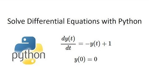 Solve Differential Equations in Python