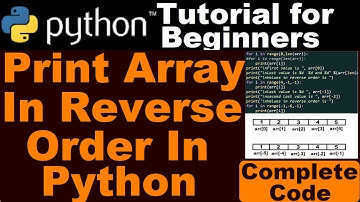Display python array in reverse | Learning Python #reversingarray #bintuharwani #codinginpython