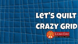 How to Quilt Crazy Grid, Beginner Walking Foot Quilting Tutorial
