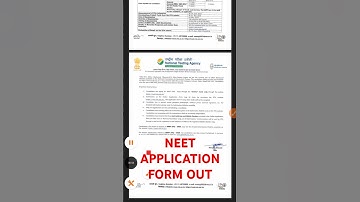 NEET APPLICATION FORM OUT || NEET EXAM DATE # NEET #motivation