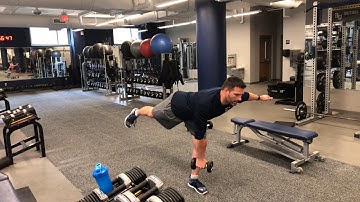Contralateral SL RDL w/ DB Arm Row