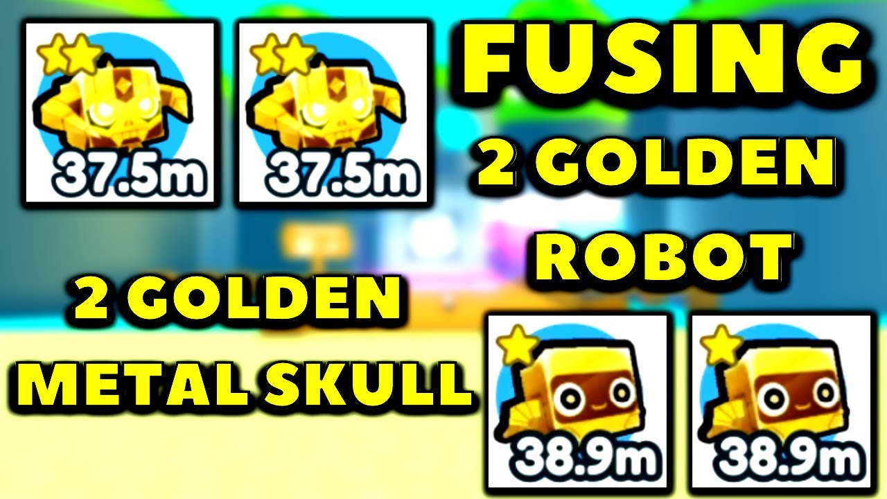 Fusing from golden Metal Skull & golden Robot to golden Happy Computer | Fusing Method | Pet Sim X