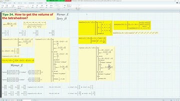 Mathcad Prime 8 with Maple2022 Tips-34 (How to solve the volume of tetrahedron)