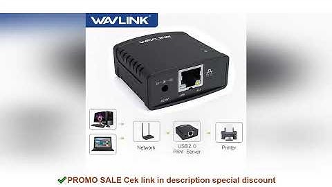Wavlink USB 2.0 Network LRP Print Server USB Hub 100Mbps Share a LAN Networking Printers Power Adapt