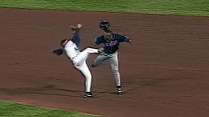 Belle crushes Vina to break up double play