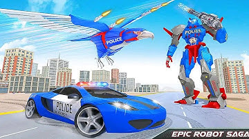 Futuristic City Battle Falcon Robot Car Transforming | Android iOS Gameplay