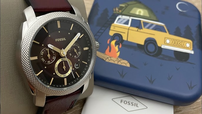 Fossil Machine Chronograph Tan Eco Leather Watch FS5922 (Unboxing)  @UnboxWatches - YouTube